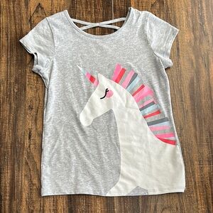 Gray Unicorn Kids T-Shirt